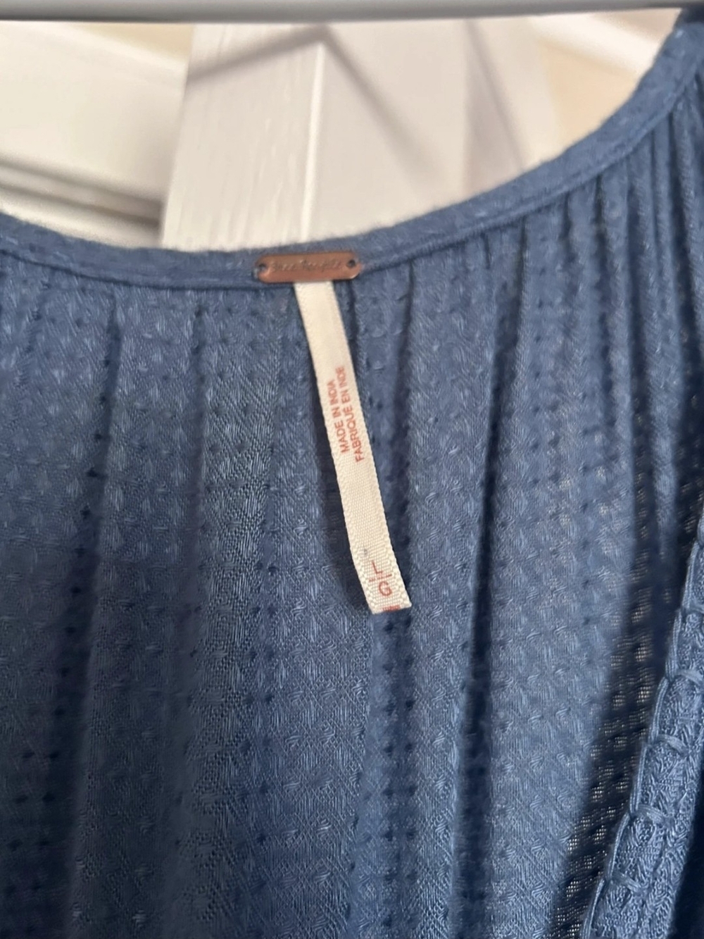 Free People SOUTHWEST LACE MAXI DRESS IN BLUE L - Picture 7 of 7
